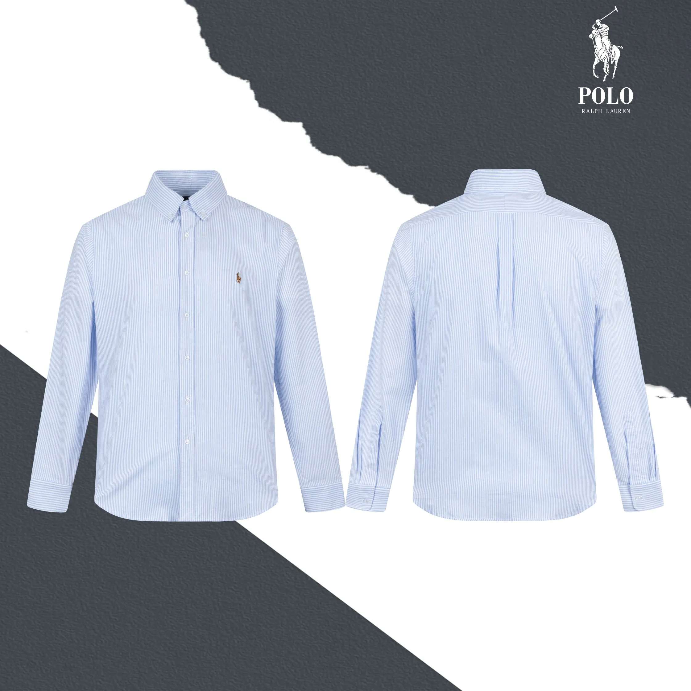 P230 model number SL294 Ralph Laure small label color block embroidered shirt. Same style for men and women. The details of the official website are the same. Full set of packaging. Complete three labels. Moisture-proof paper. Different market currency. Compare at will. The fabric adopts custom-dyed and ultra-high washed tie-dye process. Complex workmanship. Non-original pure cotton Oxford fabric material. Garment washed. Skin-friendly and comfortable. Classic and versatile. Suitable for business and leisure. Collar buttons. Different currencies. All fabric accessories are original. Precise and high-quality jacquard craftsmanship makes the fabrics integrated into one body. The upper body is soft and comfortable, extremely delicate, and the hand feels solid, smooth and soft. The fabric has the characteristics of being wrinkle-free and has an invincible hand feel. Perfect details. Size: S-XL